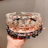 Faixa de Cabelo Dupla Camada, Novo Estilo Coreano Versátil com Strass Super Fada Presilha de Cabelo de Cristal de Alto Padrão, Acessório de Cabelo para Penteado de Coroa Alta