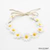 Accesorios de Disfraz Hippie de los años 60 Diadema de Girasol Gafas Redondas y Collar de Cincel de Paz Aretes traje