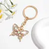 Serie de animales de vidrio con incrustaciones de diamantes de imitación, exquisitos y lujosos, superventas transfronterizos europeos y americanos, accesorios colgantes para llavero de mujer