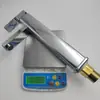 Torneira de Pia para Comércio Exterior Transfronteiriço para Banheiro Doméstico, Lavatório Quente e Frio, Aço Inoxidável Preto Quadrado Furo Único Atacado