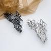 Pinza para el pelo de mariposa de metal líquido para mujer, placa para la parte posterior de la cabeza, pinza para el pelo, estilo japonés y coreano, pinza de tiburón grande, accesorios para el pelo de electroforesis, venta al por mayor