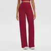 Pantalones de pierna ancha para yoga adelgazantes de piel desnuda transfronterizos de cintura alta levantacola casual sueltos para exteriores fitness deportivos largos para mujer