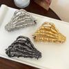 Pinza de metal con garra de calavera, horquilla para el cabello para mujer, diseño nicho de verano, pinza para el cabello para moño en la parte posterior de la cabeza, coleta alta, pinza de tiburón
