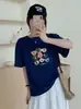 Ventas Directas del Mercado de las Trece Línas: Camiseta de Algodón Copo de Nieve de Verano, Cuello Redondo, Corte Ajustado, Mangas Cortas Versátiles, Suministro para Tienda Física, Envío Directo de Una Pieza