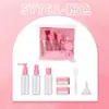 LMLTOP Set de Viaje de Dopamina Botella Set de 7 Piezas 80ml Cosmético SY761 Botella Portátil Vacía Colección