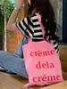 Bolsa de Lona Fina Primavera e Verão Menta Mambo Bolsa de Lona Simples Versátil Bolsa de Letras Praia Viagem Foto Bolsa Feminina Tendência