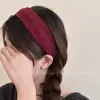 Faixa de Cabelo Larga de Lã Tricotada de Alta Qualidade para Mulheres 2025 Nova Faixa de Cabelo de Coroa Alta Acessórios de Cabelo para Uso Diário de Outono e Inverno