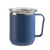 1 pieza-Taza de café con asa, Taza de café de acero inoxidable 304, Taza de agua, Bebidas de verano e invierno, Regalo