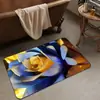 Tapetes de Chão para Banheiro Florais Estéreo 3D de Luxo Acessível Transfronteiriço, Tapetes de Porta Antiderrapantes de Decoração de Casa de Alto Padrão, Tapetes de Pé Absorventes para Banheiro