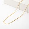 Collar de Oro con Cadena Universal Tipo Pasador que Conserva el Color, Cadena de Caja, Hilo de Cuentas Ajustable, Adecuado para la Clavícula de Mujer, Calidad Garantizada