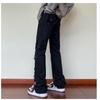 Calça Jeans Rasgada Masculina Reta Solta Estilo Hong Kong Outono Perna Larga Tendência