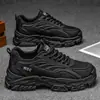 Sapatos Masculinos de Outono Novos Sapatos Esportivos de Malha Respirável Sapatos Casuais Masculinos Versáteis com Sola Grossa para Corrida Sapatos de Pai Masculinos