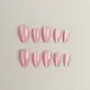 Unhas Portáteis Populares do Xiaohongshu, Peças de Manicure Artesanais Cat-Eye Rosa Nude de Alta Qualidade, Unhas Postiças Mais Vendidas para Exportação