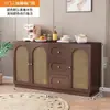 Aparador de Luxo Leve Armário de Armazenamento de Parede para Sala de Estar Gabinete Lateral para Hall de Entrada Cômoda à Prova de Poeira para Quarto Armário Doméstico para Armazenamento de Água e Chá