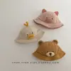 Chapéu de bebê primavera e outono chapéu de sol para bebês meninos e meninas fofo desenho animado quente à prova de vento outono e inverno boné de pescador moderno