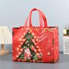 Bolsa de Regalo Navideña Bolsa Tote de Dibujos Animados No Tejida Bolsa de Compras Grande Laminada Bolsa de Mano Personalizada para Fiestas Navideñas