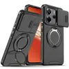 Capa para Celular Adequada para Redmi Note15 Pro Xiaomi 14t com Suporte de Janela Deslizante Capa Protetora Fosca Anti-Queda