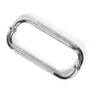 Manija de puerta corredera para cabina de ducha de viento 201 # 304 acero inoxidable completo, forma de U, tamaño grande, para puertas de baño, con una distancia entre centros de agujeros de 275 mm