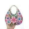 Bolsas de Cristal con Diamantes, Bolso de Noche Tipo Gota de Aceite, Bolso de Mano Hueco con Diamantes Estilo Europeo y Americano Transfronterizo para Mujer