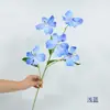 Flores Artificiales para Decoración de Bodas, Arreglo de Escena para Salón de Bodas, Arreglos Florales de Techo y Piso, Tallo Único de Orquídea Phalaenopsis Impreso en 3D de 5 Cabezas