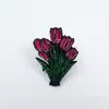 Broche de Flor de Rosa y Tulipán Transfronterizo Versátil Metal para Ropa de Niña Corsage Insignia de Joyería Pequeña Fresca Accesorios