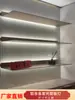 Estante LED Iluminado de Aleación de Aluminio Estante de Almacenamiento Metálico en Forma de L Estante de Una Palabra Librería Creativa con Luces Estante de Exhibición