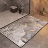 Tapete de banheiro estilo luxo de alta qualidade transfronteiriço, resistente ao desgaste, absorvente de água, tapete antiderrapante para uso doméstico, tapete de terra de diatomáceas para entrada do vaso sanitário
