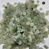 Jade Hetian natural material de Qinghai accesorios de elefante tesoro flor agujero recto delicado colgante DIY accesorios de jade con cuentas