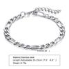 Acero inoxidable tres en uno cadena NK pulsera de acero de titanio oro 5mm/7mm color acero joyería para hombres y mujeres al por mayor BR-1076