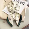 Bufanda de seda cuadrada de seda, bufanda fina de alta calidad para mujer, elegante bufanda con estampado, protección para el cuello, bufanda decorativa, venta al por mayor