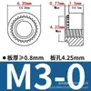 Fabricante porcas de travamento serrilhadas de aço carbono/aço inoxidável S/CLS-M2M3M4M5M6M8, porcas de pressão galvanizadas de ferro