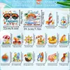 Pegatinas Marítimas de Crucero aptas para Pegatinas Magnéticas Pegatinas Decorativas de Dibujos Animados Suministros para Fiestas Pegatinas para Coche Pegatinas para Refrigerador Hatch Verano