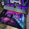 Alfombra Ciudad Cyberpunk Hogar Sala de Estar Alfombra Completa Habitación de Competición Eléctrica Alfombra Decorativa Amazon Punto al por Mayor