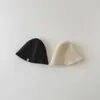 Sombrero para Niños Qiu Nan Otoño e Invierno Estilo Coreano Moderno Color Sólido Sombrero de Pescador Sombrero de Copa Tejido Sombrero de Cubo Cálido para Niñas