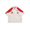 Estilo americano Retro hiphop Frito Street Racing Terno Camisa Masculina de manga curta Verão Solto Ins Moda Marca Motocicleta Camisa Fina