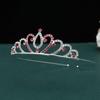 Faixa de cabeça infantil coroa bebê aniversário strass cristal faixa de cabelo grampo de cabelo menina diamante coroa fábrica venda direta