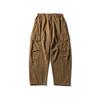Feito para Durar Alfaiataria Estéreo Algodão Puro Casual Retrô Calças de Perna Larga Masculinas Primavera e Outono Calças Cargo Largas Bk01