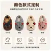 Zapatos cálidos antideslizantes para el hogar transfronterizos, pantuflas gruesas y de felpa, pantuflas silenciosas con diseño de animal lindo estilo japonés, personalizadas de fábrica