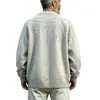 Estilo Novo Europeu e Americano Outono e Inverno Masculino Gola Redonda Tricô Jacquard Retrô Suéter Jovem Casual Cardigã Peça Externa Masculino