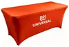 Funda de Mesa de Tela Elástica Leche de Seda Transfronteriza, Mantel de Spandex para Mesa Larga, Funda de Mesa para Evento al Aire Libre, Exposición, Conferencia, Banquete al por Mayor