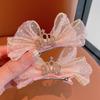 Accesorios para el Cabello con Lazo Corona Infantil Pasador Princesa Coreana Pasador de Hilo con Pedrería Clip Superior para Foto de Cumpleaños de Niñas