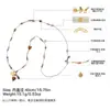 Cadena Larga para Suéter con Colgante de Nudo de Cuerda Tejida Hecho a Mano de Diseño Vintage, Piedra Natural y Borla, Collar con Flor, con un Toque de Lujo para Mujer
