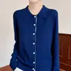 Cárdigan de Punto Color Block Falso de Dos Piezas para Mujer Otoño 2026 Nuevo Casual Holgado Adelgazante Estilo Universitario Abrigo Suéter