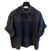 Talla Grande 150kg Estilo Coreano Camisa Top de Retazos Texturizados 2025 Unisex Verano Holgada Casual Manga Corta