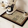 Tapete escurridor de cocina transfronterizo flor retro cafetera tapete de tierra de diatomeas vajilla absorbente tapete antideslizante ventas directas de fábrica