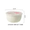 Tazón Cerámico para Conservar Frescura con Tapa Tazón para Fideos Instantáneos Estilo Crema Tazón para Comer Fiambrera para Horno de Microondas Tazón Creativo para Dormitorio Caja Popular de Internet para Conservar Frescura