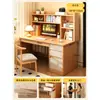 Escritorio con estantería, mesa integrada para estudiantes y uso doméstico, escritorio de escritura para dormitorio, montado en la pared con cajones, estantería, escritorio de oficina para computadora para adultos