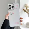 Funda de Teléfono Transparente con Corazón de Amor, Smiley en Inglés para iPhone 17 Pro Max, Funda Suave Apple 16, 14/13 Anti-Caída X
