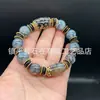 Pulsera de Cuenta Dzi de Nueve Ojos Estilo Tíbet, Pulsera Dzi Antigua de Tres Ojos, Cuenta Dzi de Ágata Calcedonia, Pulsera de Jade para Hombres y Mujeres al por Mayor