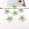 Ropa de Moda Pendientes Accesorios para el Cabello Accesorios de Joyería DIY Broche Pinza para el Cabello Decoraciones Perlas Tela de Malla Flores Venta al por Mayor